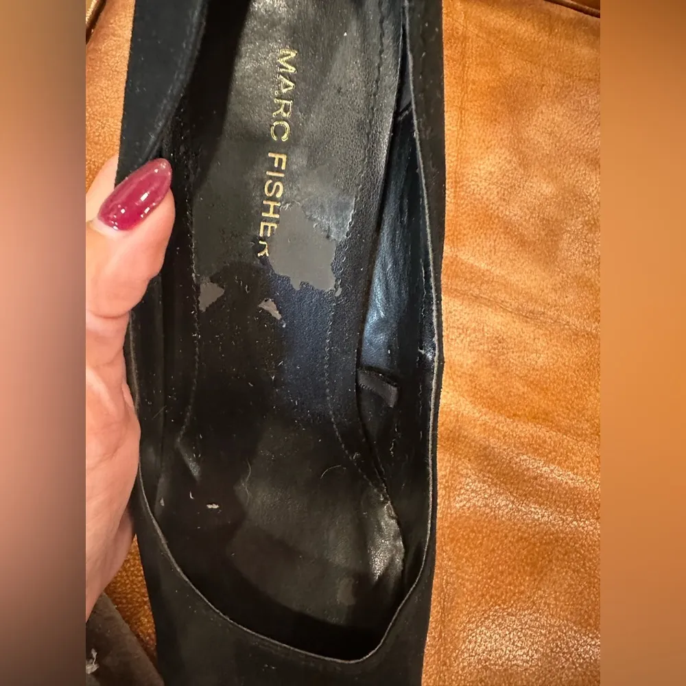 Marc Fisher Black suede block heel Women's Shoes - Image 6
