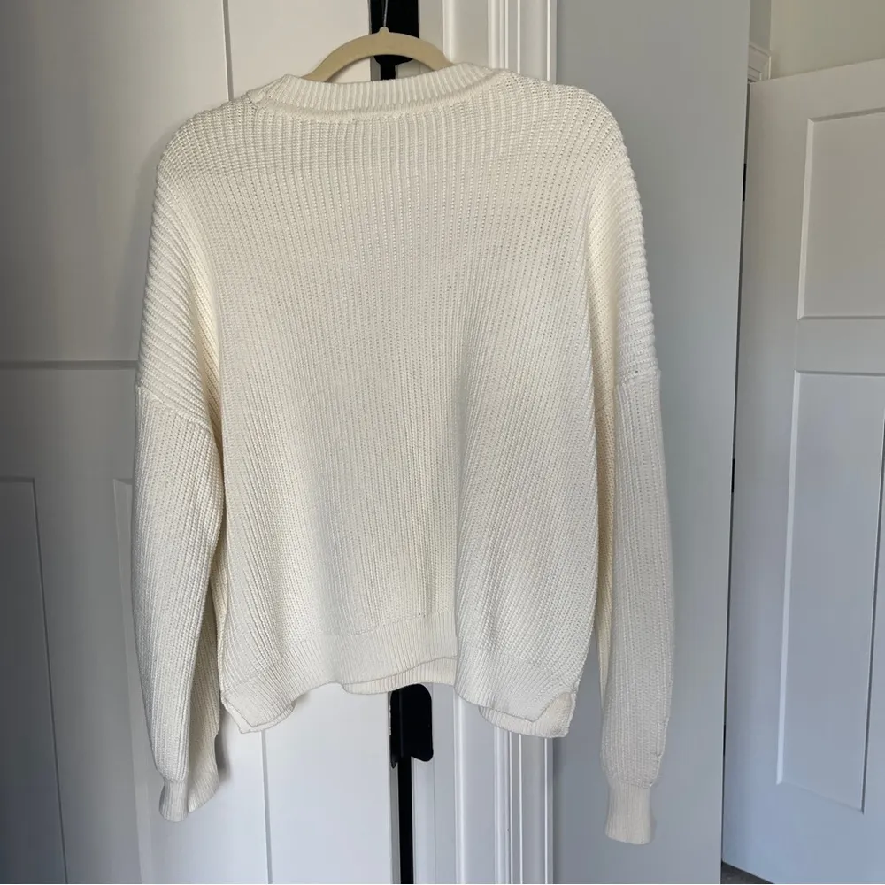 NWT Lilla P Ivory Knit Pullover Sweater Size XL - Image 4