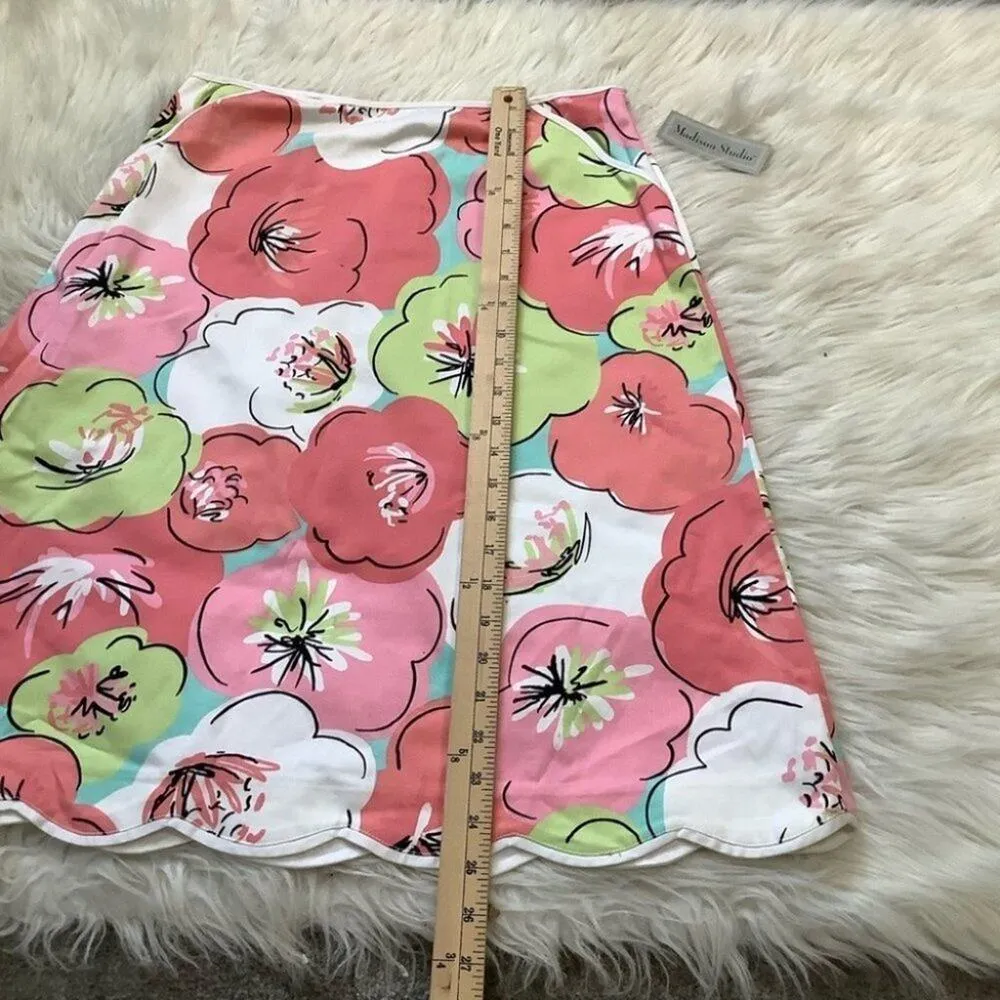 Madison Studio NWT New Pink Floral Flowers Pockets Skirt Spring Summer Size 10 - Image 5