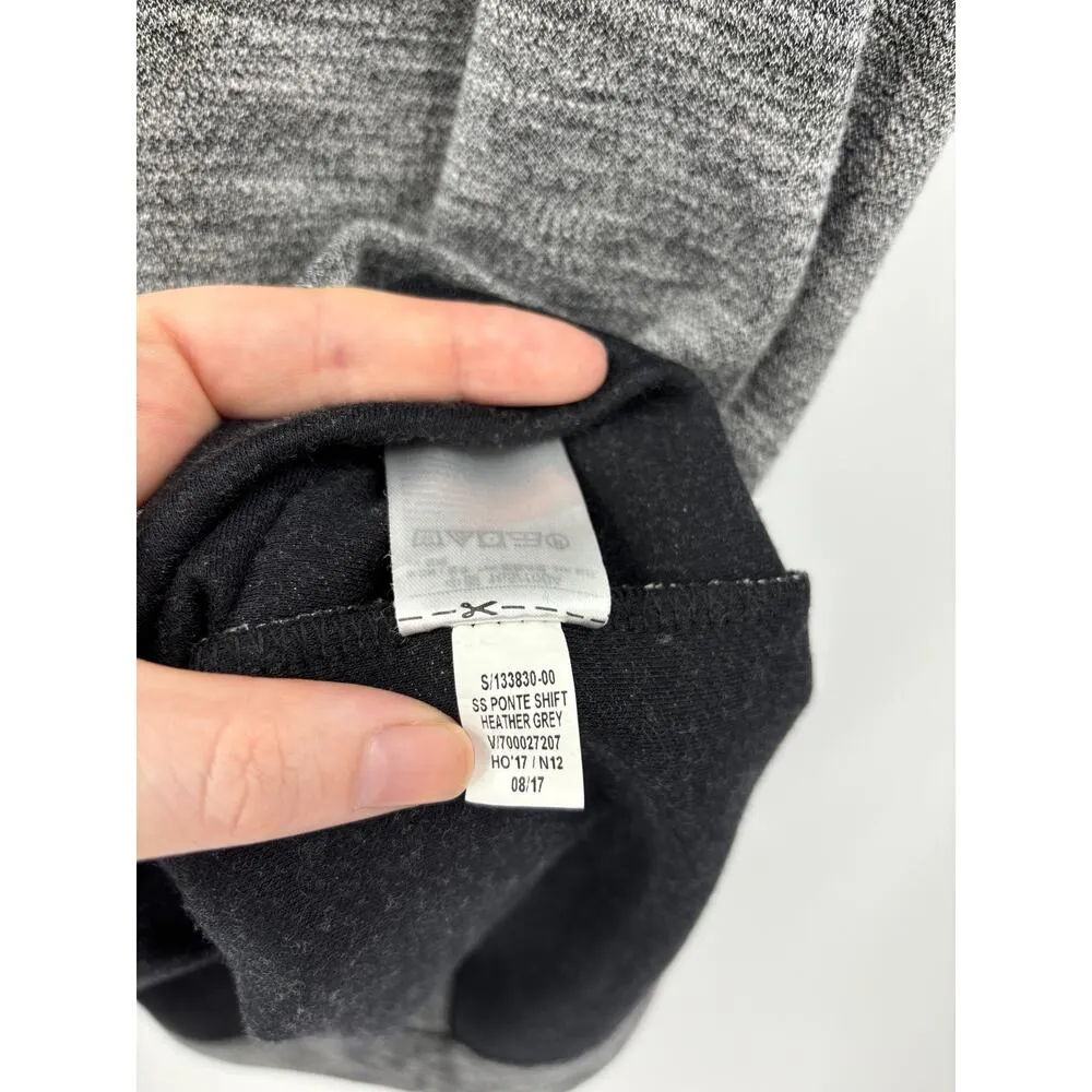 Old Navy Dress Womens Large Short Sleeve Ponte Shift Heather Grey Zip Back Knit - Image 4