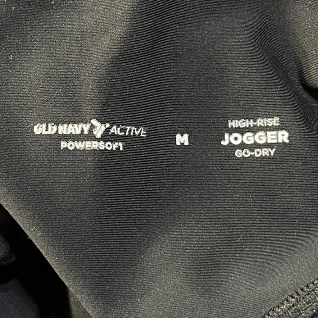 Old Navy Powersoft High -Rise Jogger Pants Women's Black Size M Medium - Image 3