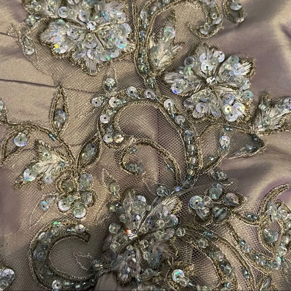 Designer Formal Dress in‎ Pewter Size 12 - Image 2