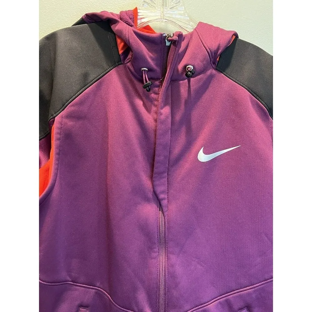 Nike Womens Hyper Elite Jacket Long Sleeve‎ Purple Orange Full Zip Size Large - Image 3
