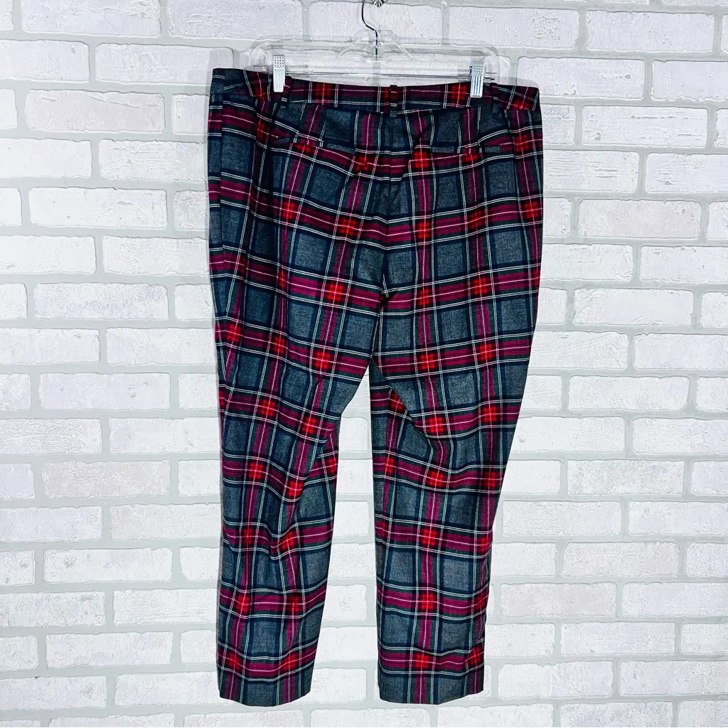 Talbots Petite Tartan Plaid Wool Blend Ankle Pants Size 16P - Image 2