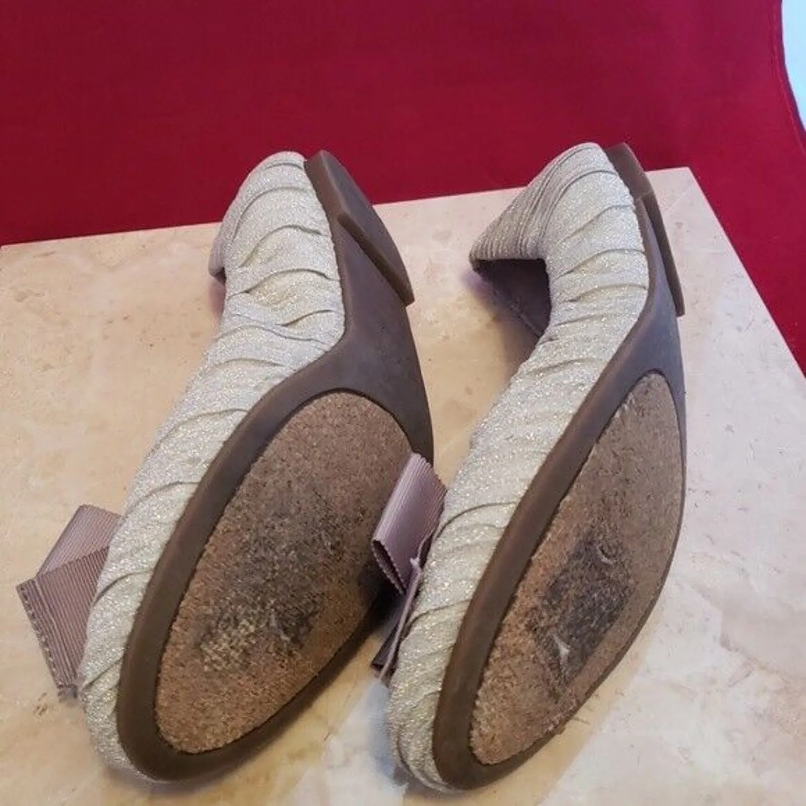 Crown & Ivy Flats - Pretty Silver Flats with Bow - Size 8.5 - Image 2