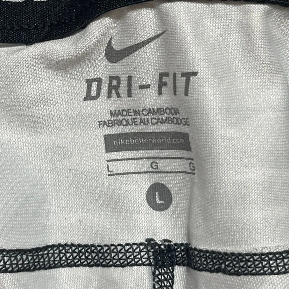 Nike Women's Athletic Legging Dri-Fit Camo Gray Black Cropped Size L Large - Image 3