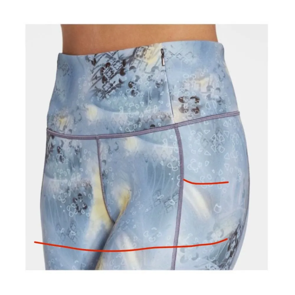 Calia by Carrie Underwood Urban Mosaic High Waist Ruched Legging Size Small Purple - Image 3