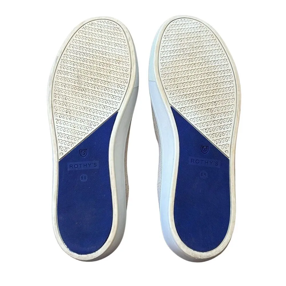 Rothy's Women's The Original Slip On Sneaker Comfort Casual Shoes Size 9.5 Cream - Image 7