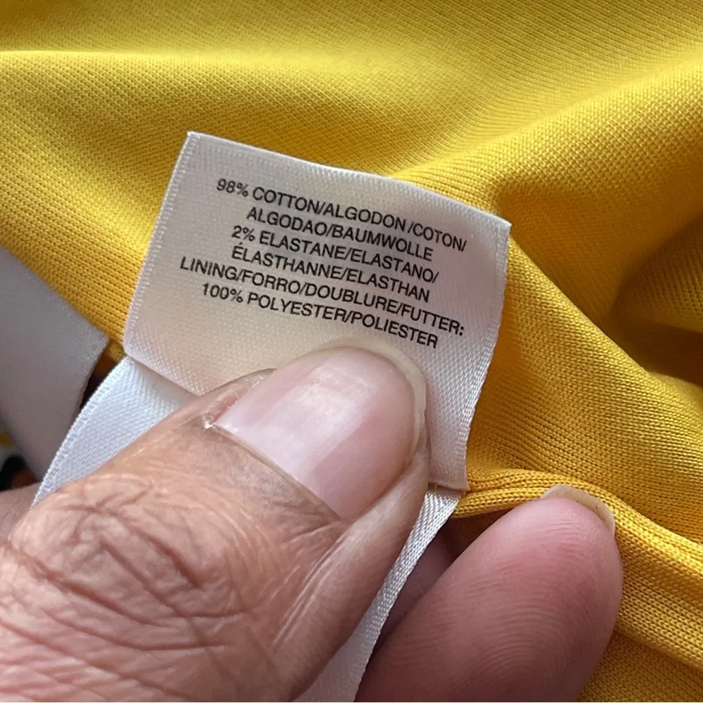 NINE WEST | Yellow Floral Fit & Flare Cocktail Dress Sz 6 - Image 9