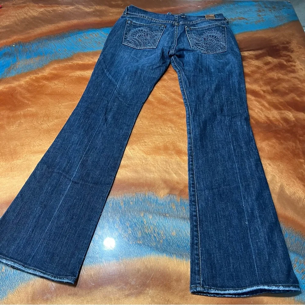 Lucky Brand Vtg Henna Sweet N Low Embellished bootcut Jeans size 4/27 Made USA - Image 6