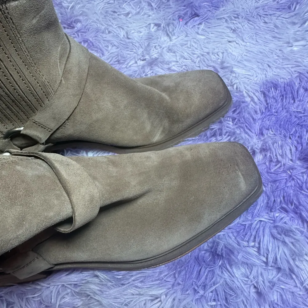 Sam Edelman Bellamie Western Harness Western Boho Ankle Boots Deep Taupe 9.5M - Image 6