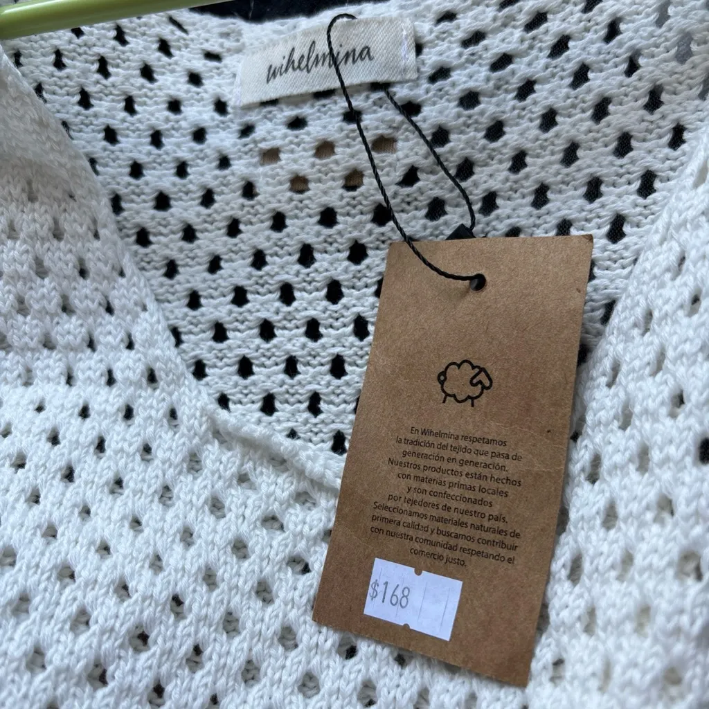 Elegant Cream Knit Swim Cover - Image 5