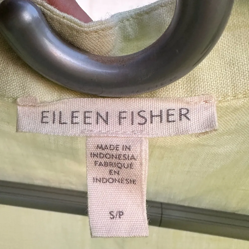 EILEEN FISHER Garment-Dyed Organic Handkerchief Linen Pleated Dress SIZE S/P - Image 7