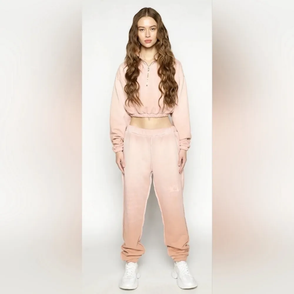 Boys Lie X Ariel Caught Blushing Ombré Sweatpants Pink Angel Wings Large Lounge - Image 4