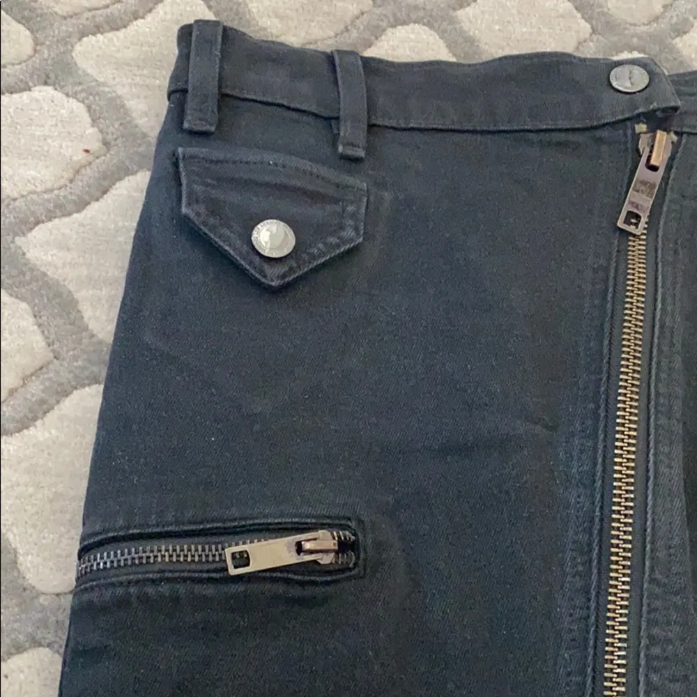 HUDSON High Rise Moto Denim Mini Skirt - Image 9