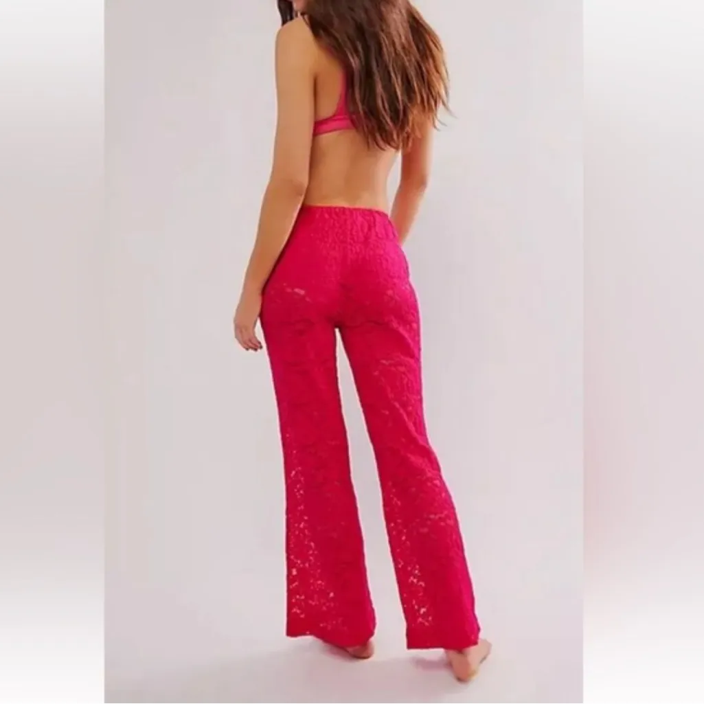 NWOT Free People All Day‎ Lace Flare Pants by Intimately
stretch lace wide leg - Image 2