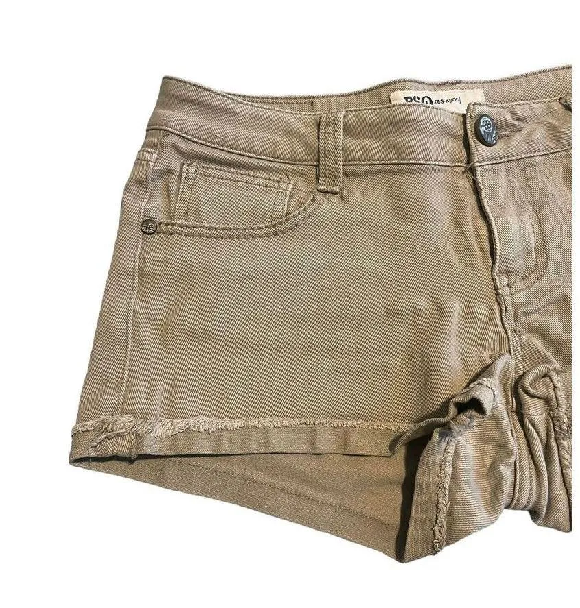 Rsq Jeans Denim Malibu Cuff Shorts Women's Size 7 Brown Tan Short - Image 3