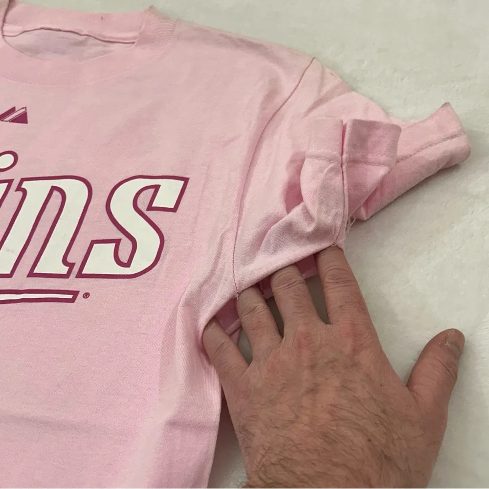 Minnesota Twins Joe Mauer #7 MLB Baseball Pink Jersey Tee Shirt Adult Size S - Image 6