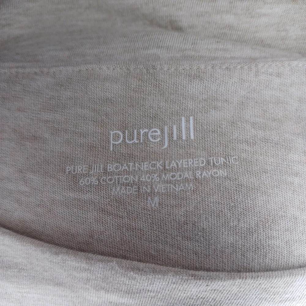 J.Jill Purejill boat neck layered tunic 3/4 sleeve - Image 12