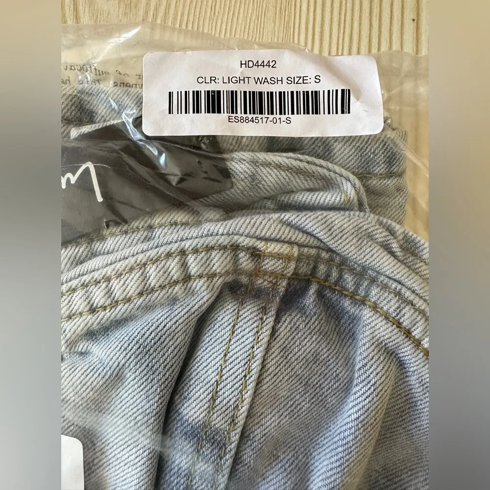 NWT Lulu’s Stylish Daze Light Wash Denim Sleeveless Bustier Mini Dress S - Image 8