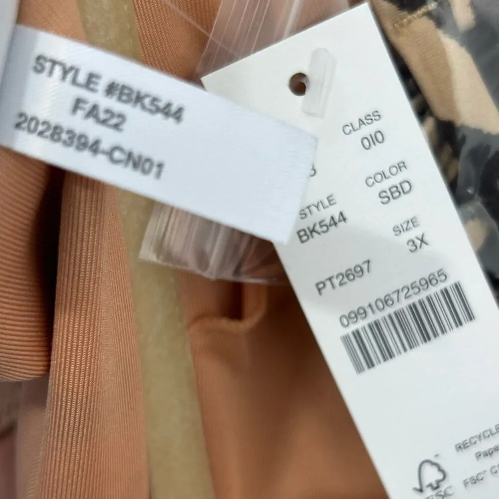 J. Crew NWT Bandeau Bikini Swim Top in Zebra Stripe Beige Brown Size 3X - Image 11