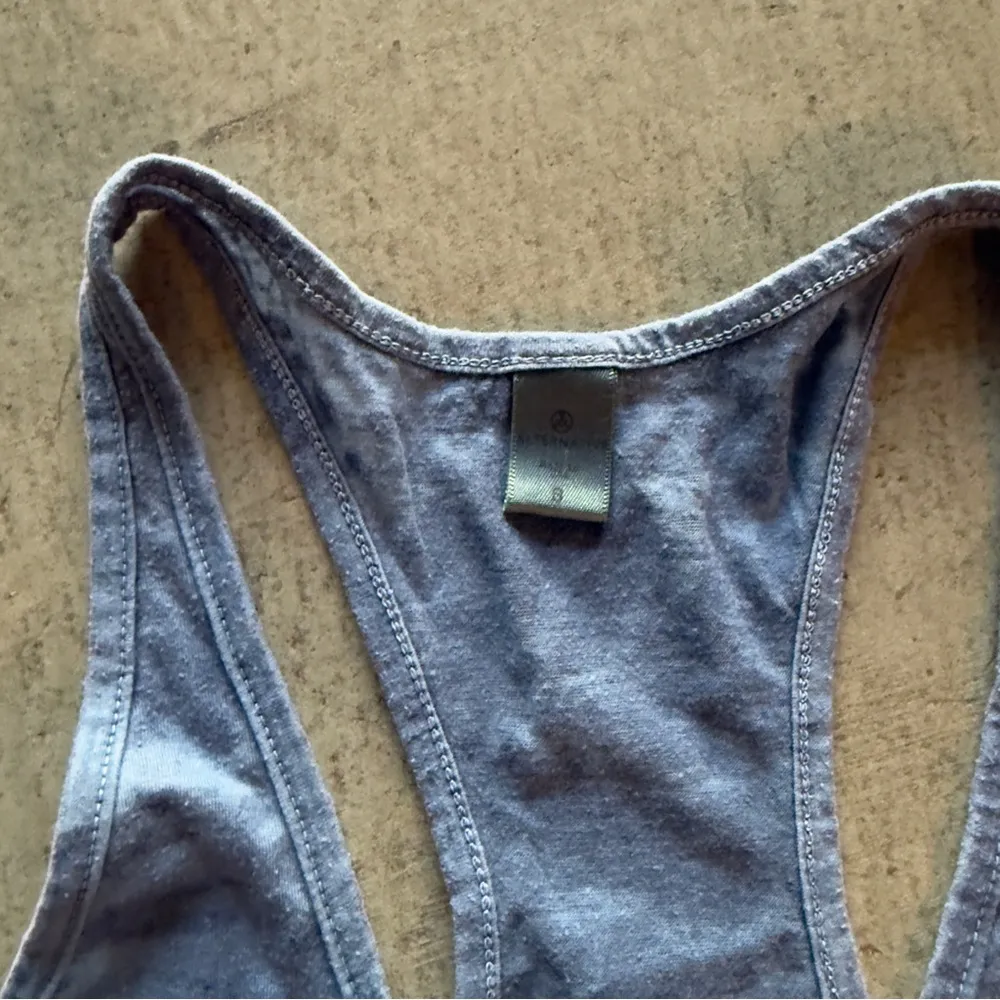 Alternative / athletic marled button up racetrack tank / blue / size small - Image 5