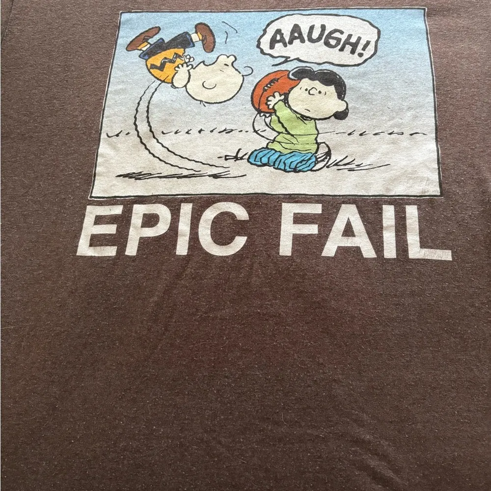 Lot 3 Snoopy Charlie Brown Crew Neck Graphic T~Shirts Short Sleeve Sz Large Multiple - Image 7