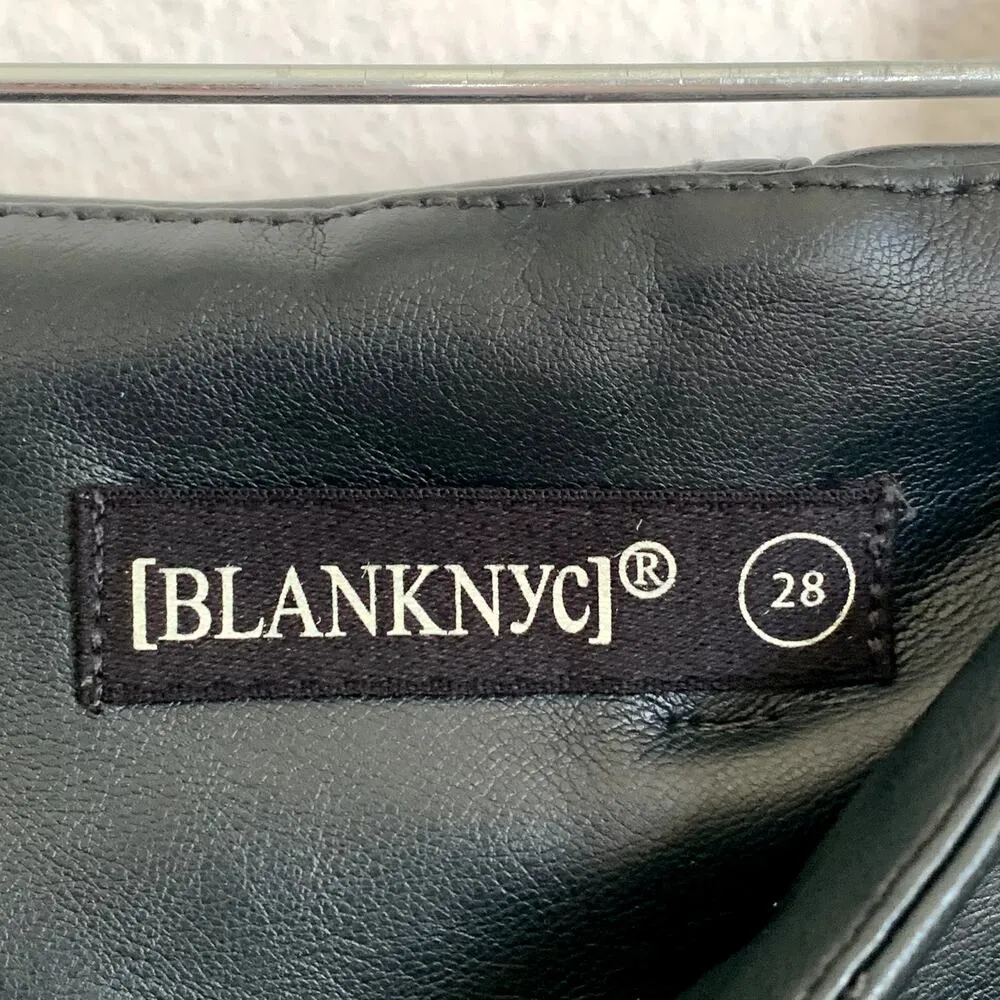 Blank NYC Vegan Leather Paperbag Belted Pant in Black - Image 7