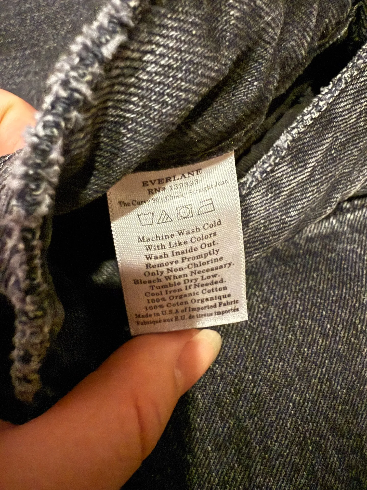 Everlane Curvy 90’s Cheeky Straight Jean black 28 - Image 5