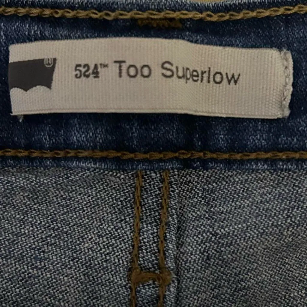 Levi’s 524 Too Super Low Jeans Size 11M – Blue Denim - Image 4