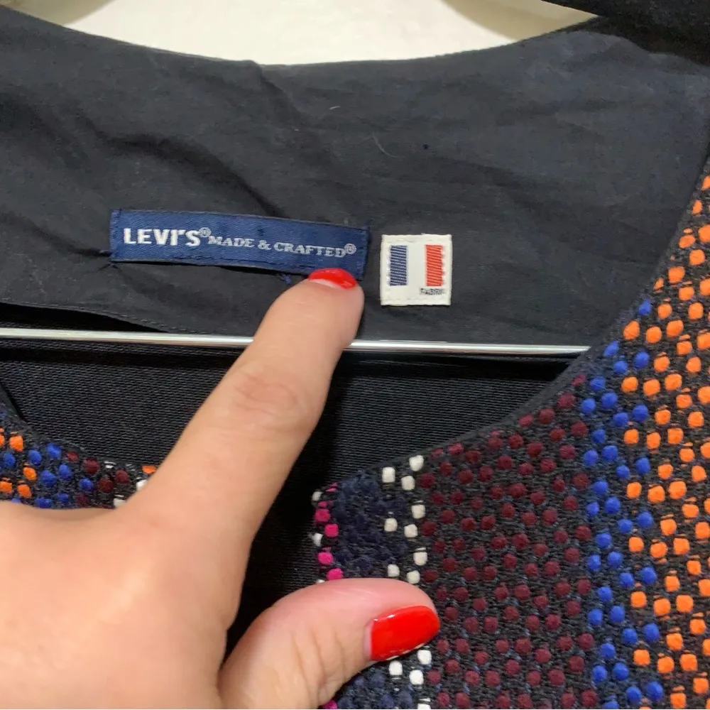 Levi’s made & crafted sleeveless blanket fringe dress woman size medium - Image 6