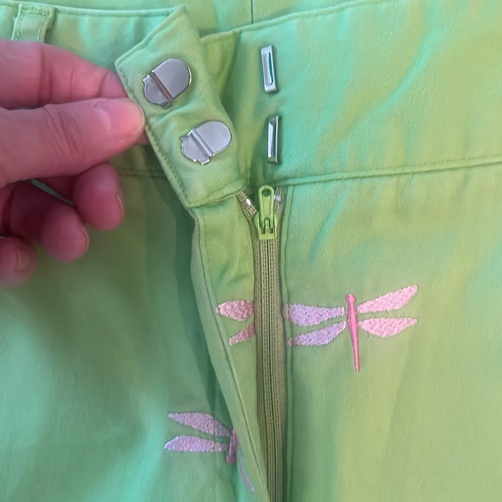Lilly Pulitzer Vintage White Label Embroidered Dragonfly Capris Pants 4 EUC - Image 3