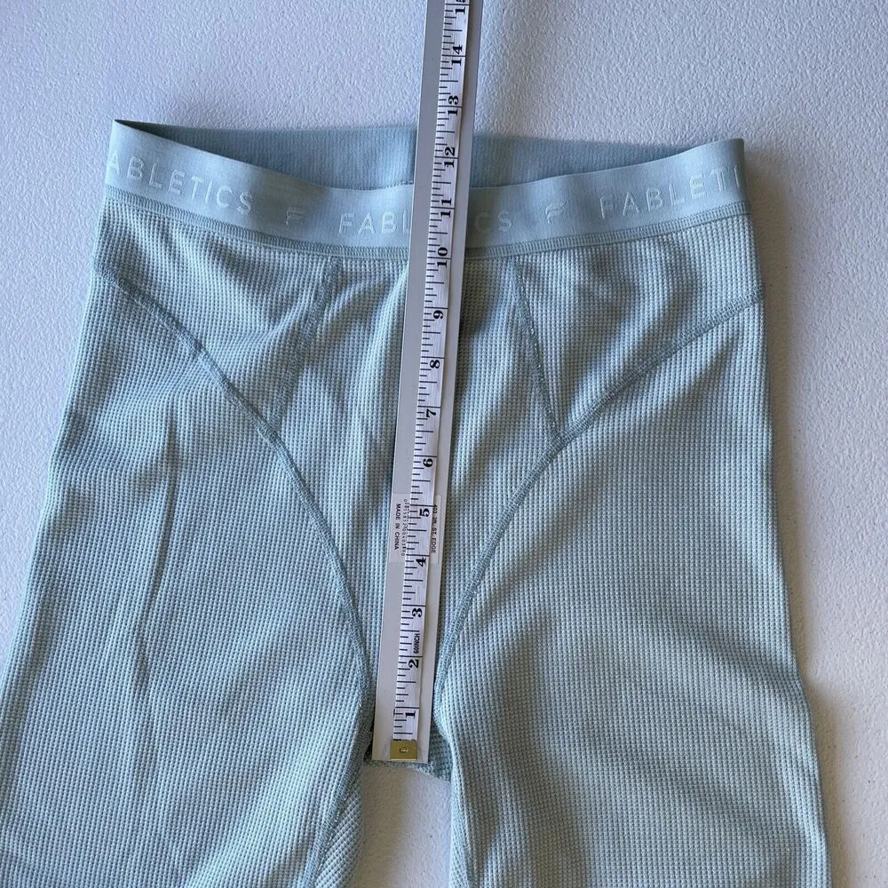 Fabletics Leggings Women's M Pull On Waffle Knit Mint Elastic Waist Athletic - Image 8