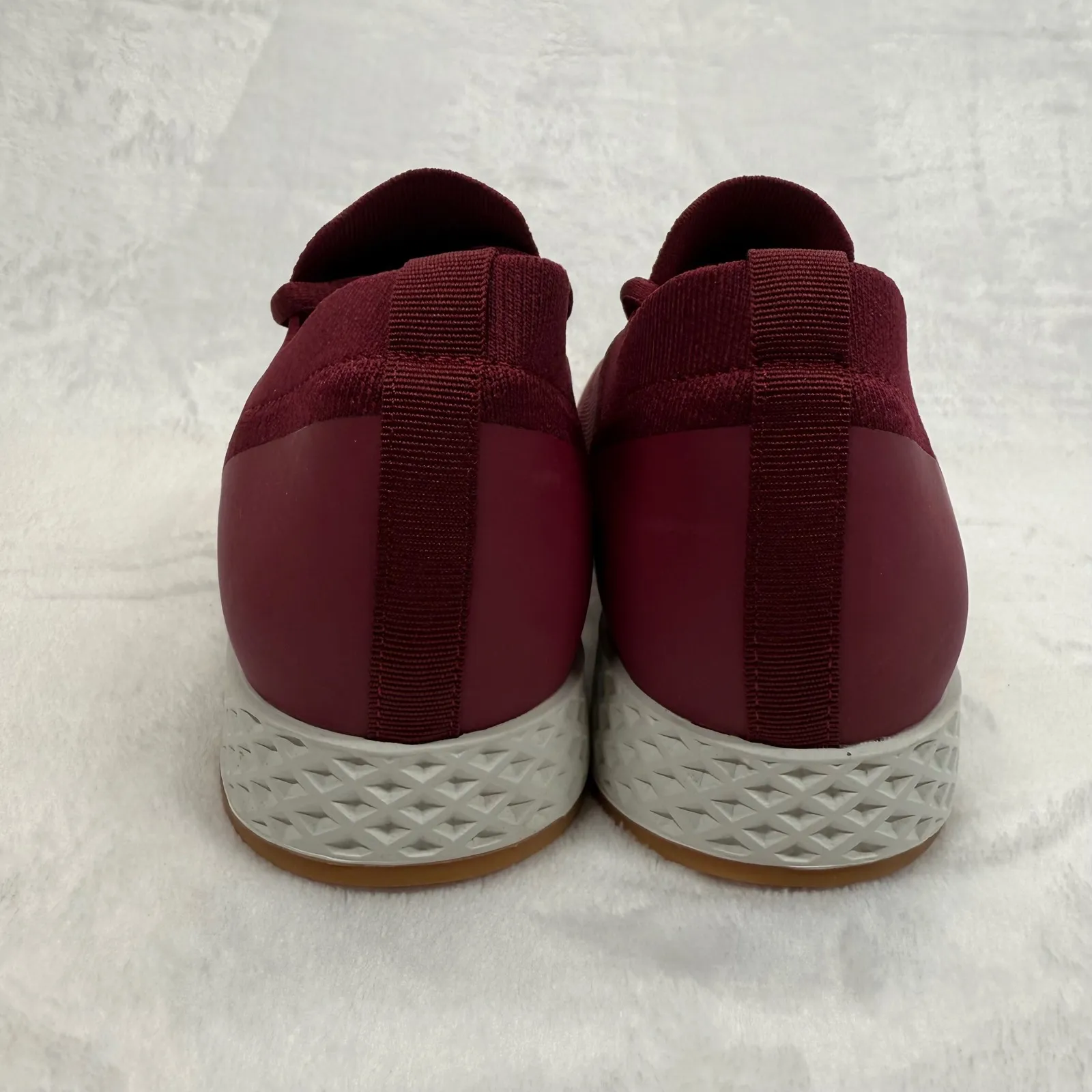J/Slides‎ Urban Sport Sneakers Knit Maroon Lace Up Comfort Shoes Size 7 Red - Image 5