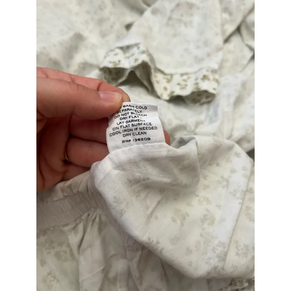 Hatch The Lucy Womens White Green Ruffle Floral V - Image 13