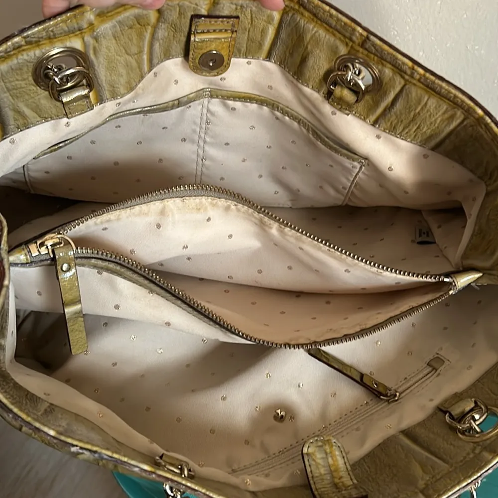 Kate Spate Patent Leather Croc Embossed Maryanne Knightsbridge Tote Shoulder Bag - Image 11