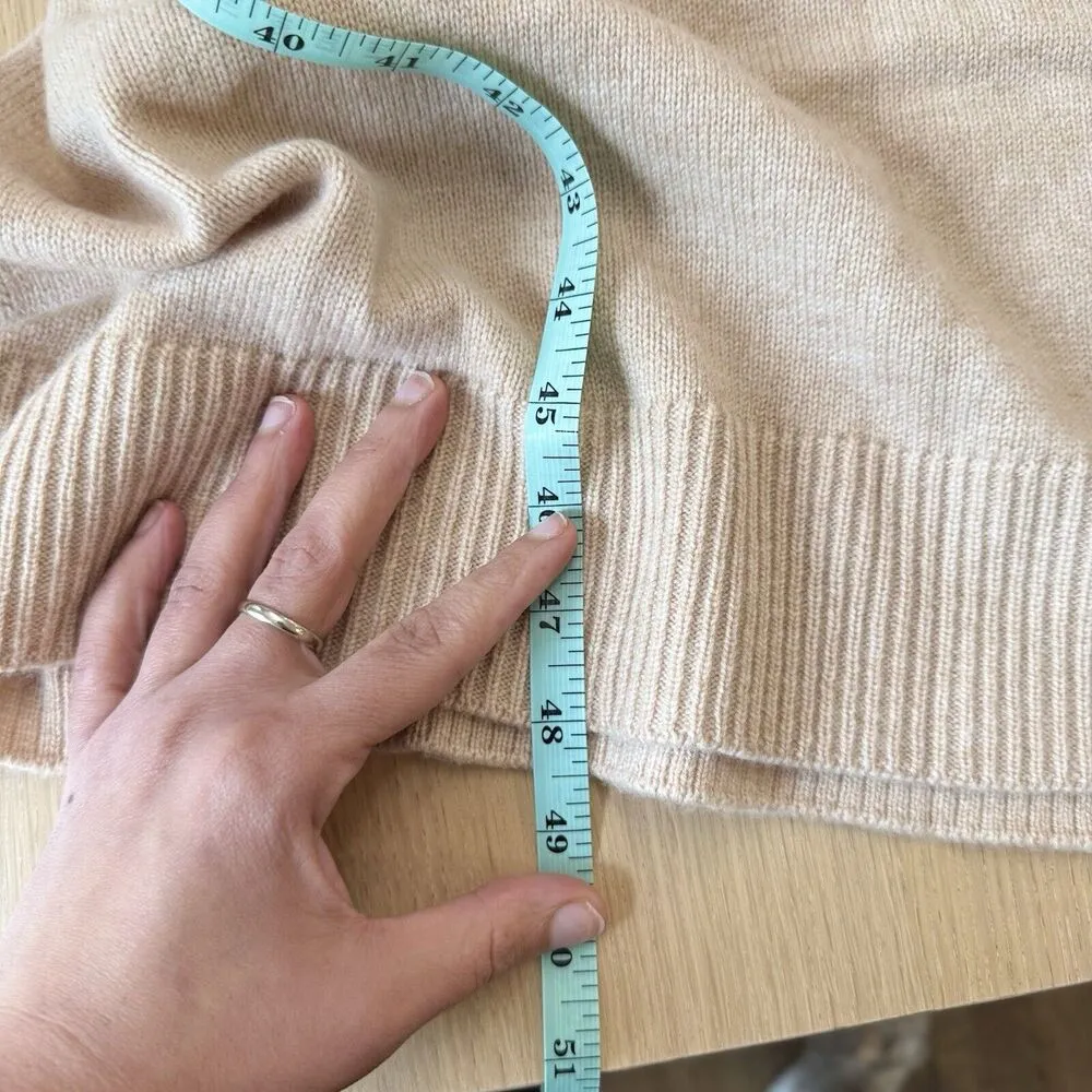 PAIGE Raundi Cutout Turtleneck Midi Wool Blend Dress In Camel Size Large 1603 - Image 12