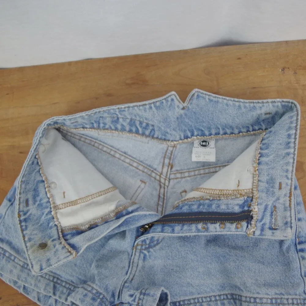 Vintage lei USA Made High Waisted 100% Cotton Denim Shorts 5 Jr. - Image 3