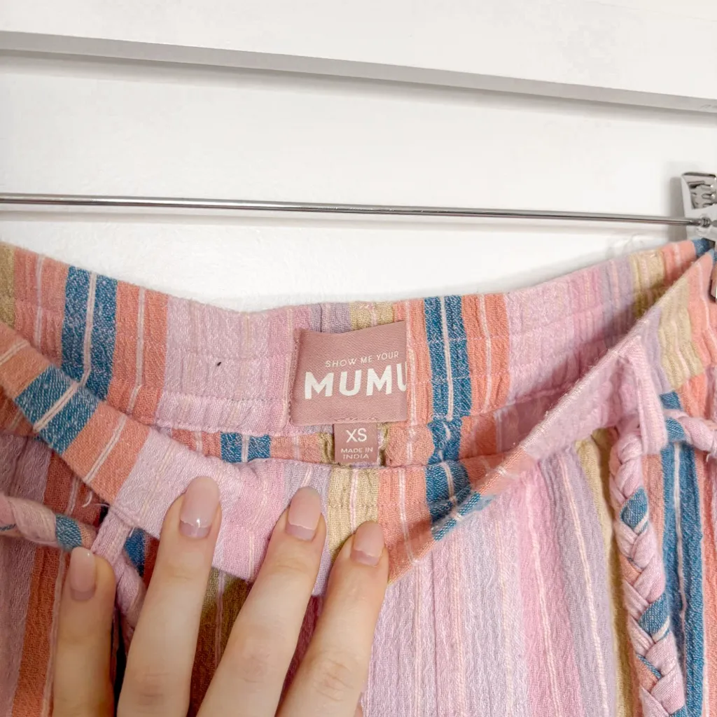 Show Me Your Mumu Paradise Stripe Set Klum Ruffle Top Serafina Pants - Image 11