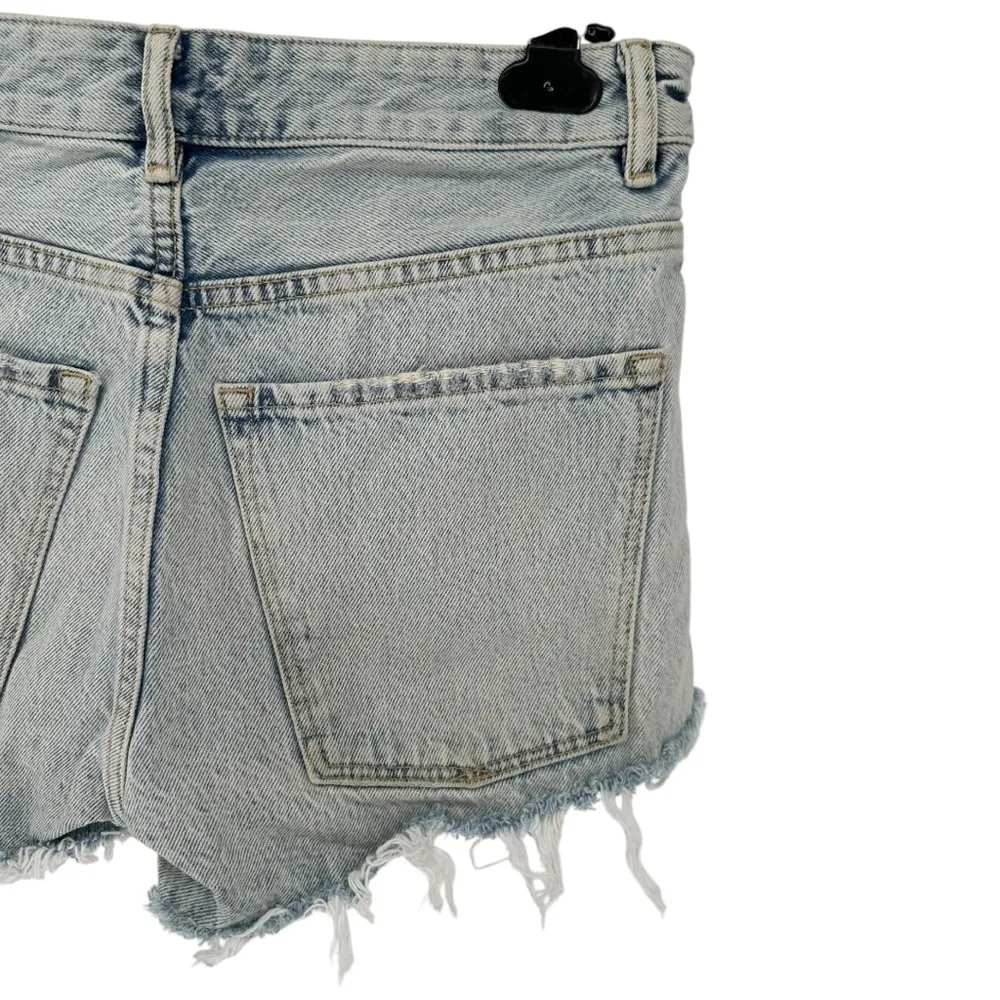 All Saints Cleo Boyfriend Shorts in Ice Blue Light Wash Distressed size 25 - Image 7