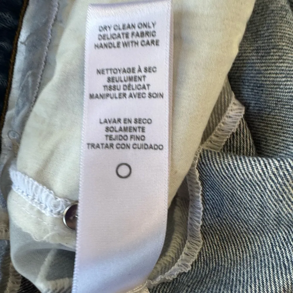 Frame Atelier Sheer Organza Inset Denim Boyfriend Blue Jean Shorts Size 32 New - Image 8