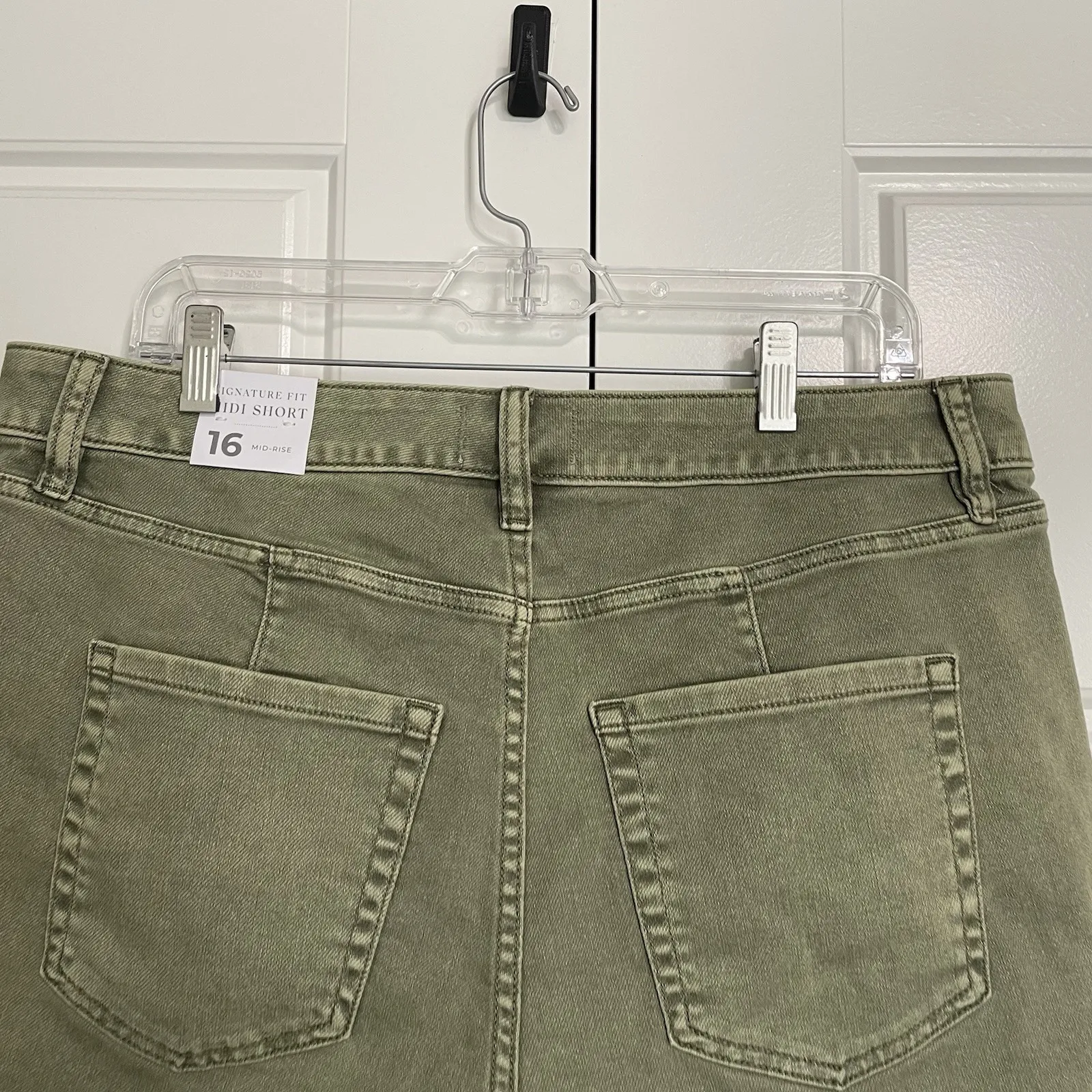 NWT LANE BRYANT Size 16 Womens‎ Green Cotton Blend Signature Fit Mid Rise - Image 7