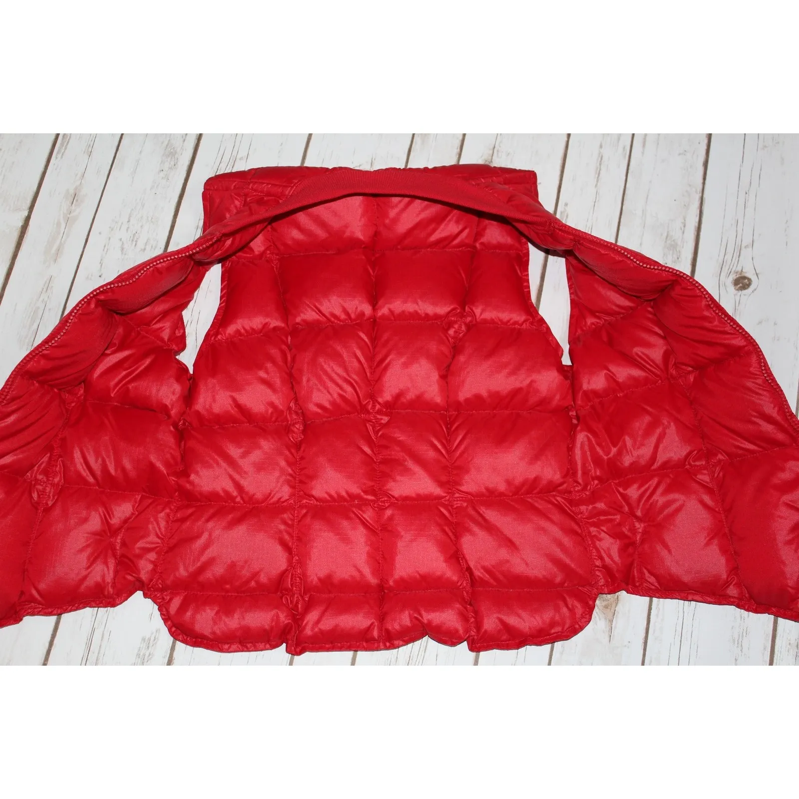 Vtg Goose Down Vest Eddie Bauer Womens XS S 14 Quilted Puffer Barn Chore Hiking - Image 5