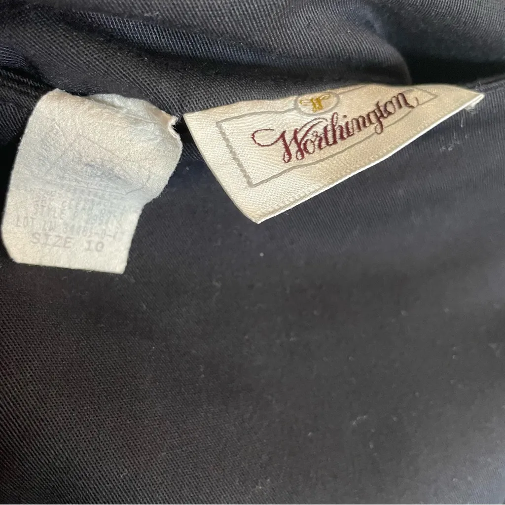 Worthington Classic Black Wrap Pencil Skirt Size 10 vintage y2k old money capsul - Image 2