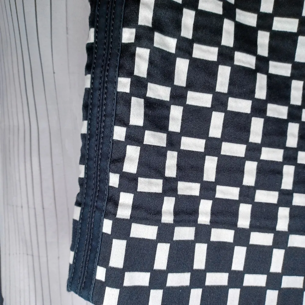 White House Black Market Checkered Black and White Skirt - Image 11