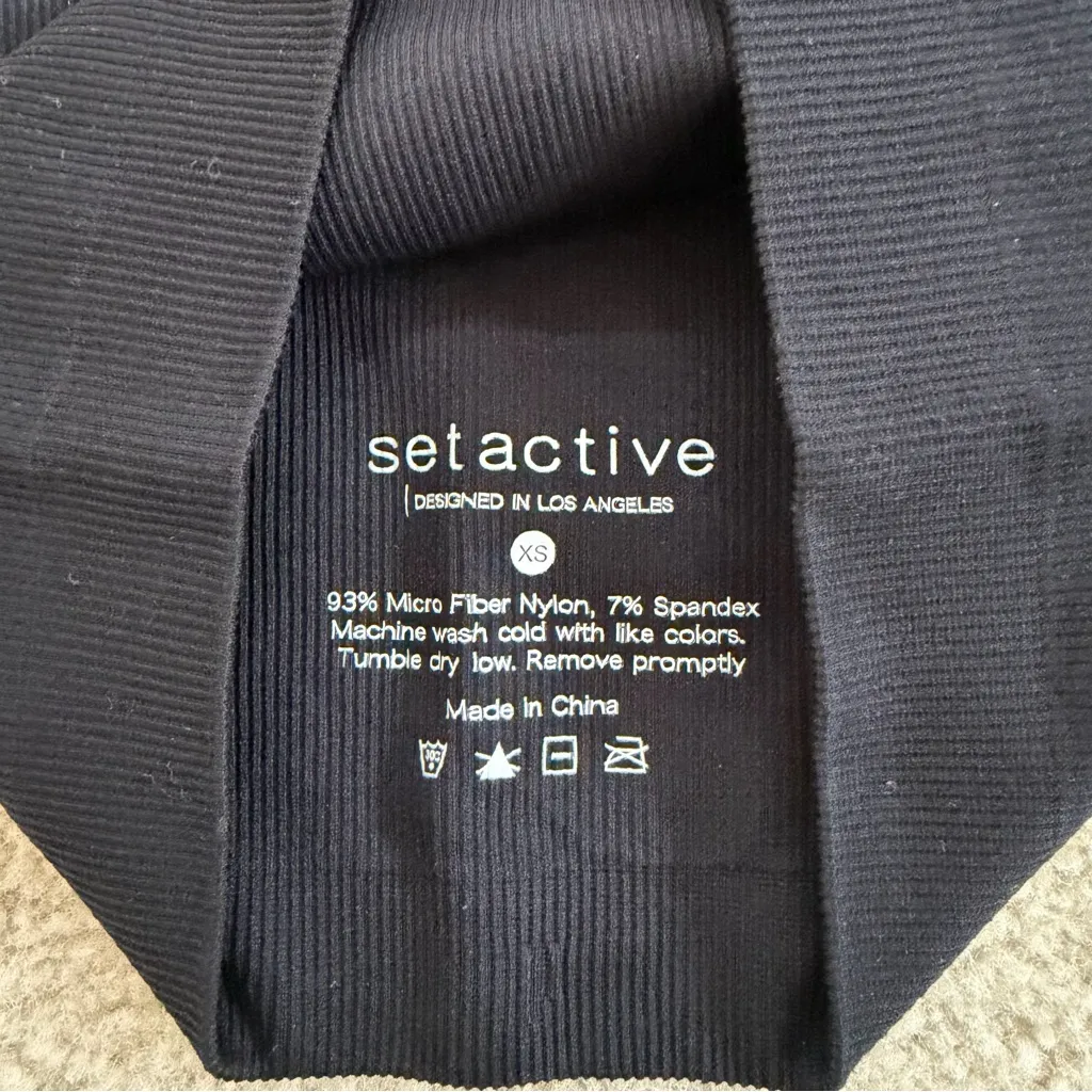 SET Active Sculptflex One Shoulder Bra in Onyx XS - Image 2