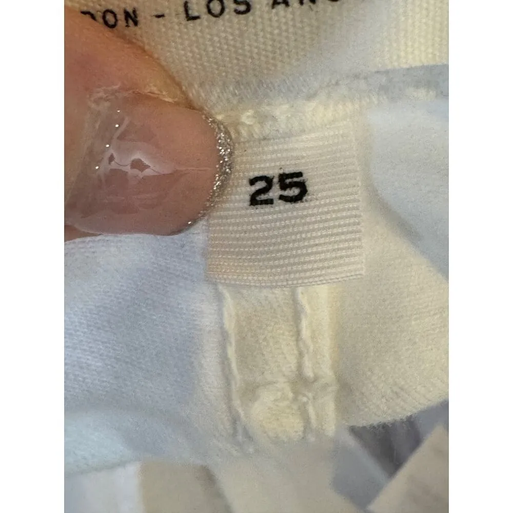 Frame Jeans Women 25 White Blanc Denim‎ Le High Skinny Chewed Ankle Hem - Image 11