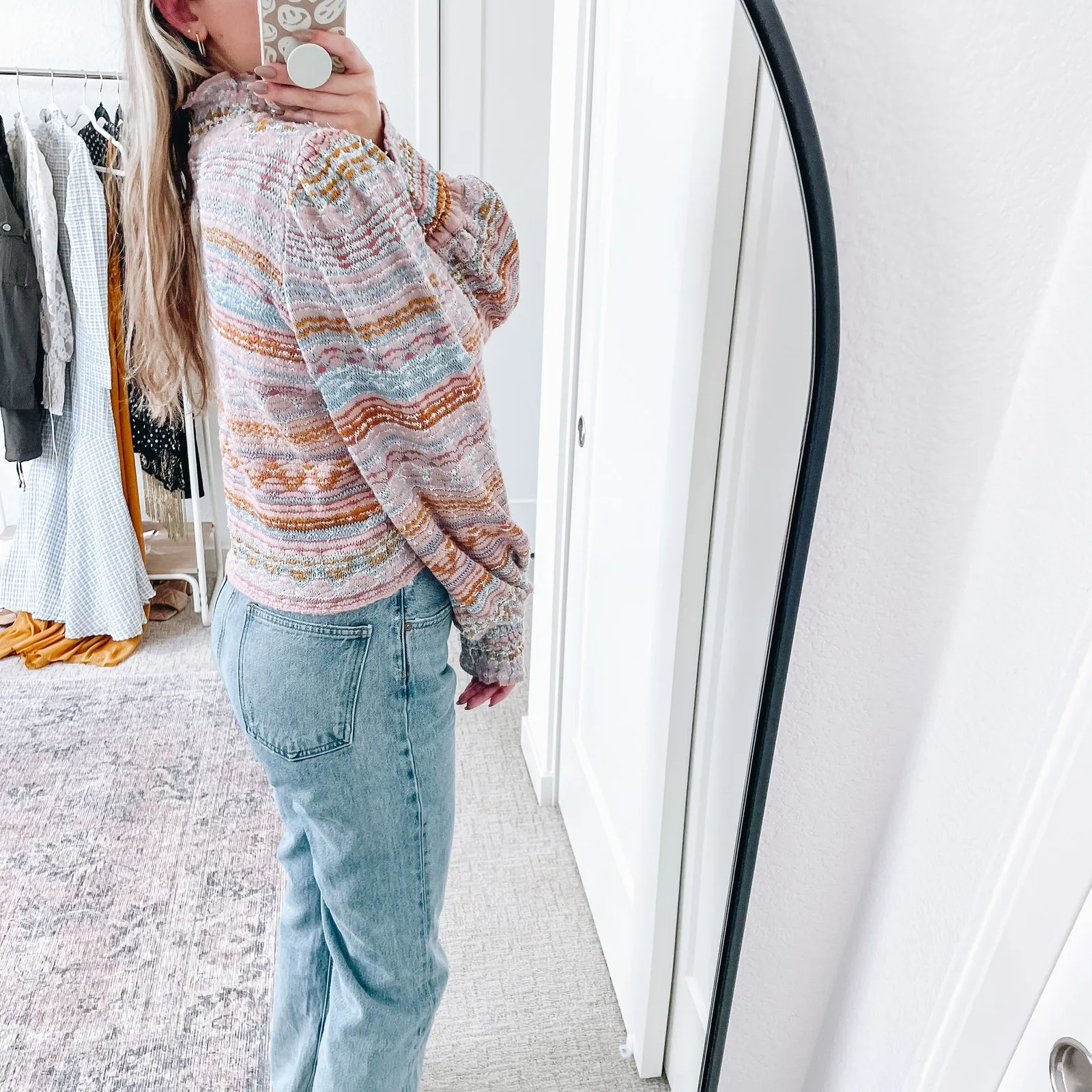 CECELIA PRADO Anthropologie Knit Pastel Striped Balloon Sleeve Sweater - Image 2