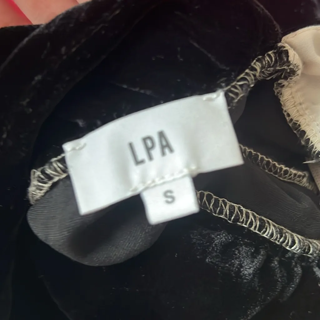 LPA Black Velvet Dress NEW - Image 6