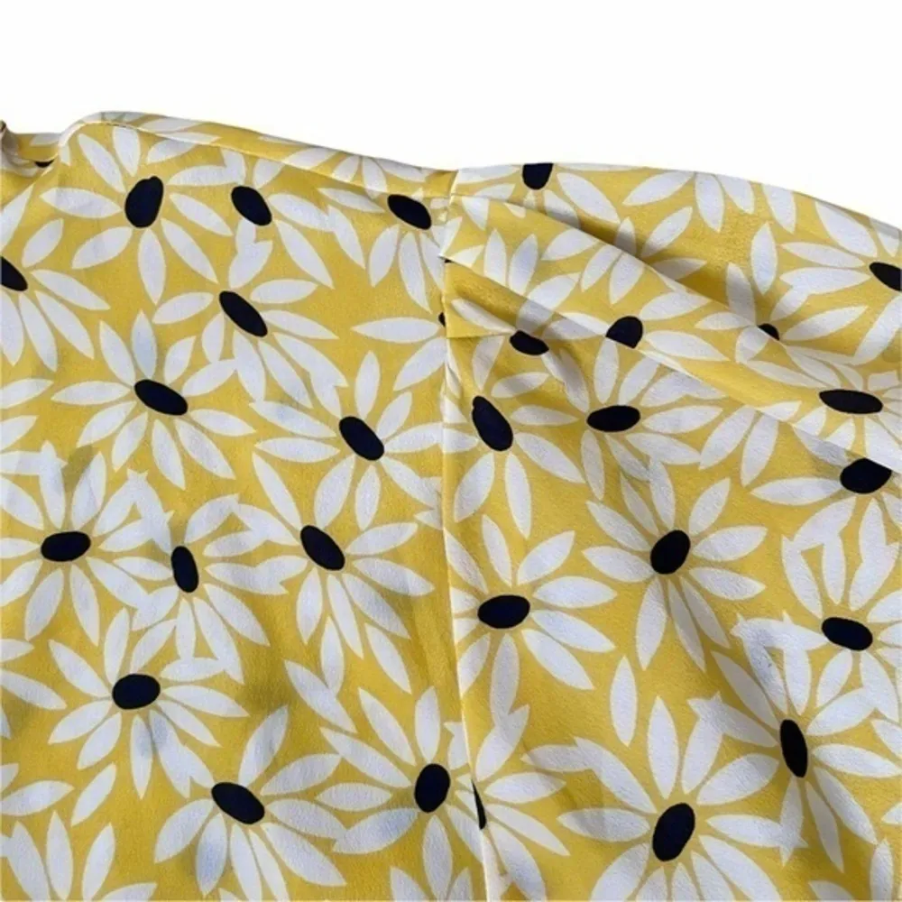 Vintage  London Yellow Floral 2-Piece Blouson Midi Dress - Image 8